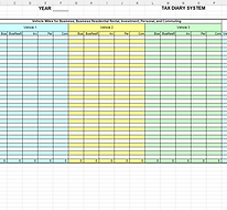 Tax diary spreadsheet example